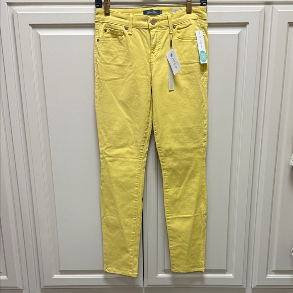 Level 99 Women's Cropped Jeans in Sunny Yellow NWT 26